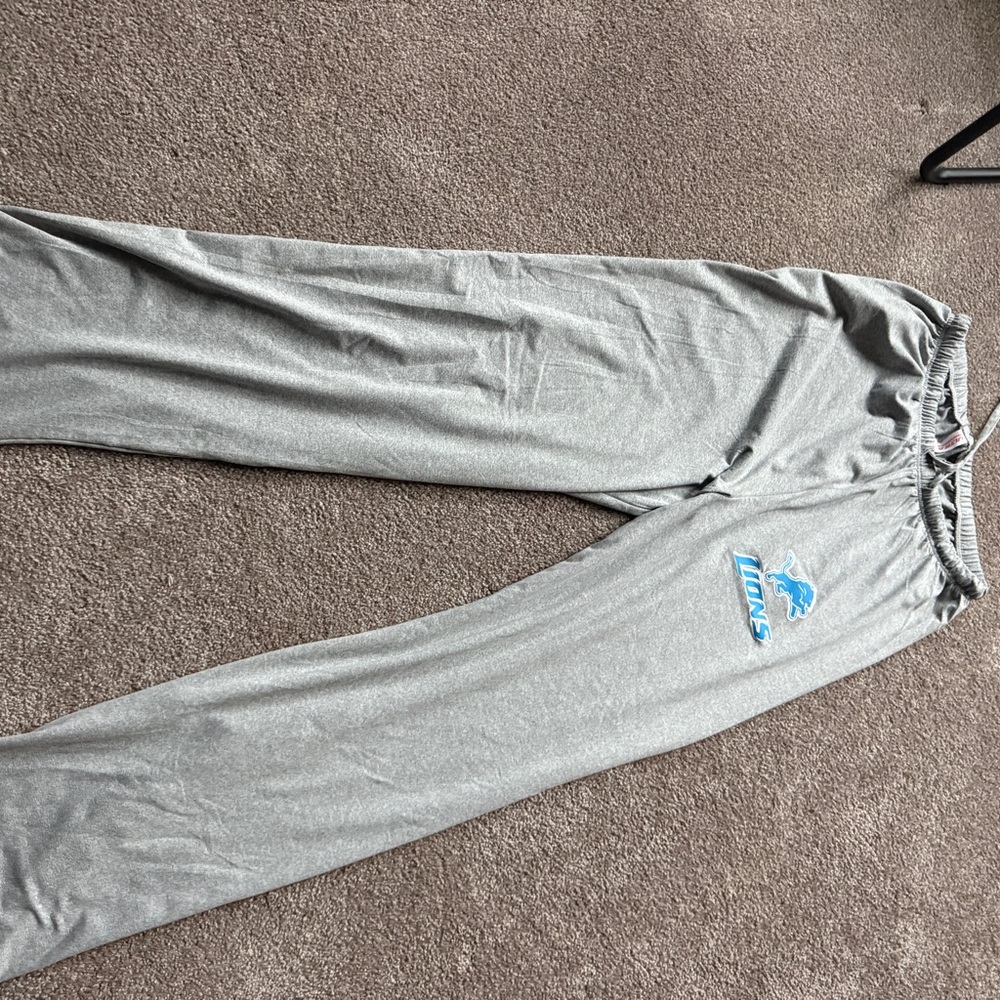 Detroit Lions Gray Sweatpants with Team Logo